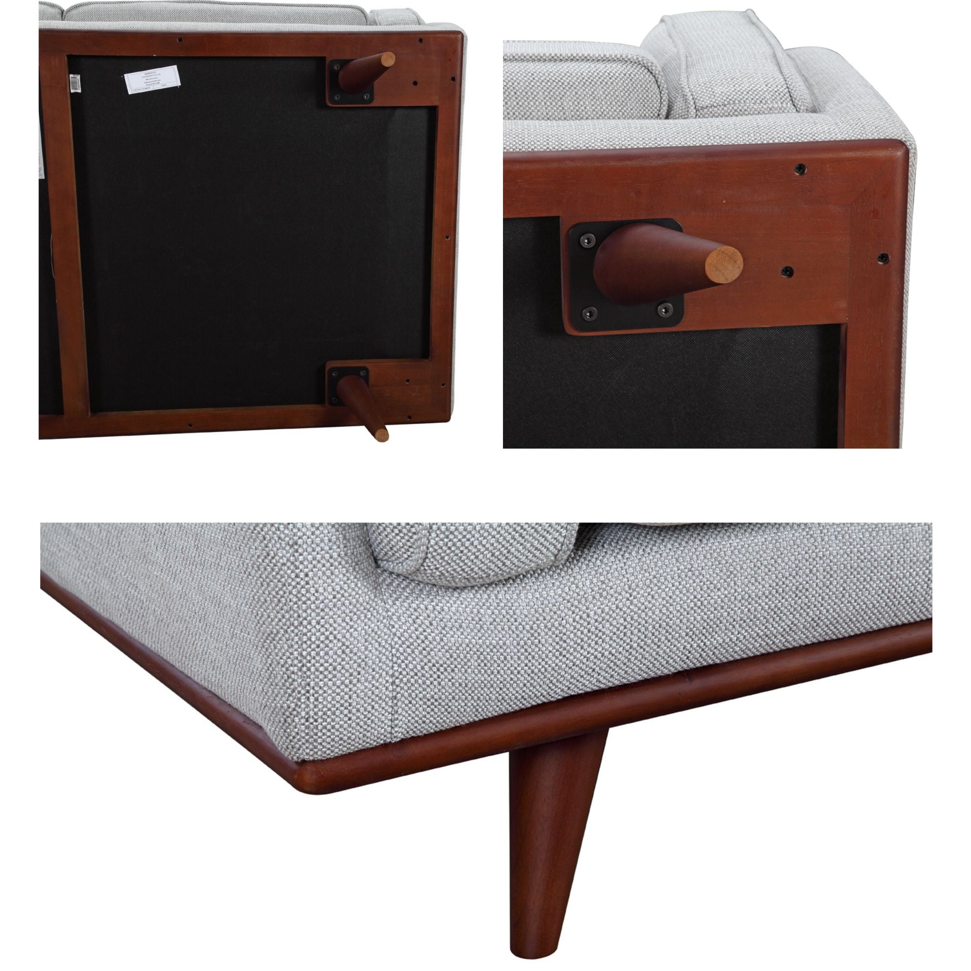 Petalsoft 3 Seater Sofa Fabric Uplholstered Lounge Couch - Grey-Furniture > Sofas-PEROZ Accessories