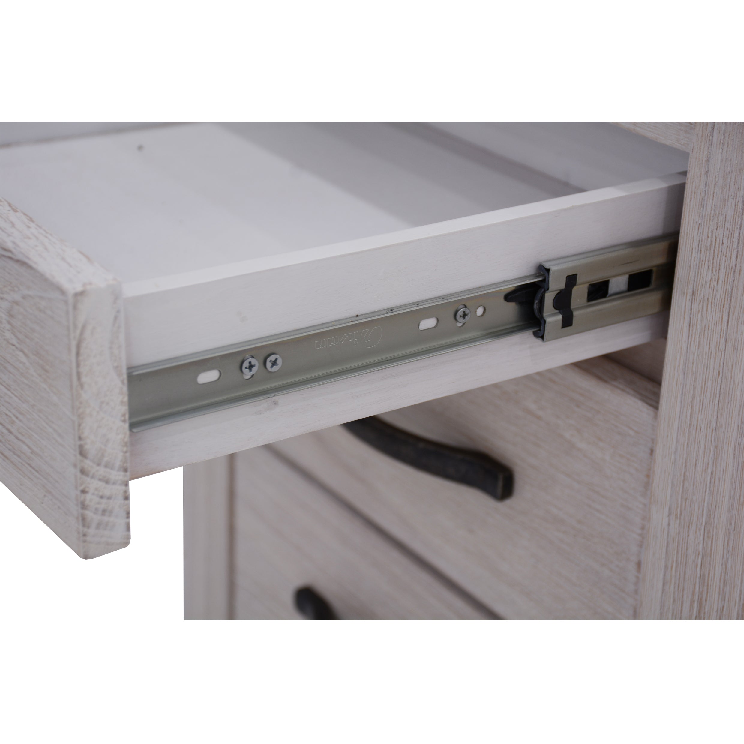 Foxglove Tallboy 5 Chest of Drawers Solid Ash Wood Bed Storage Cabinet - White-Furniture > Bedroom-PEROZ Accessories