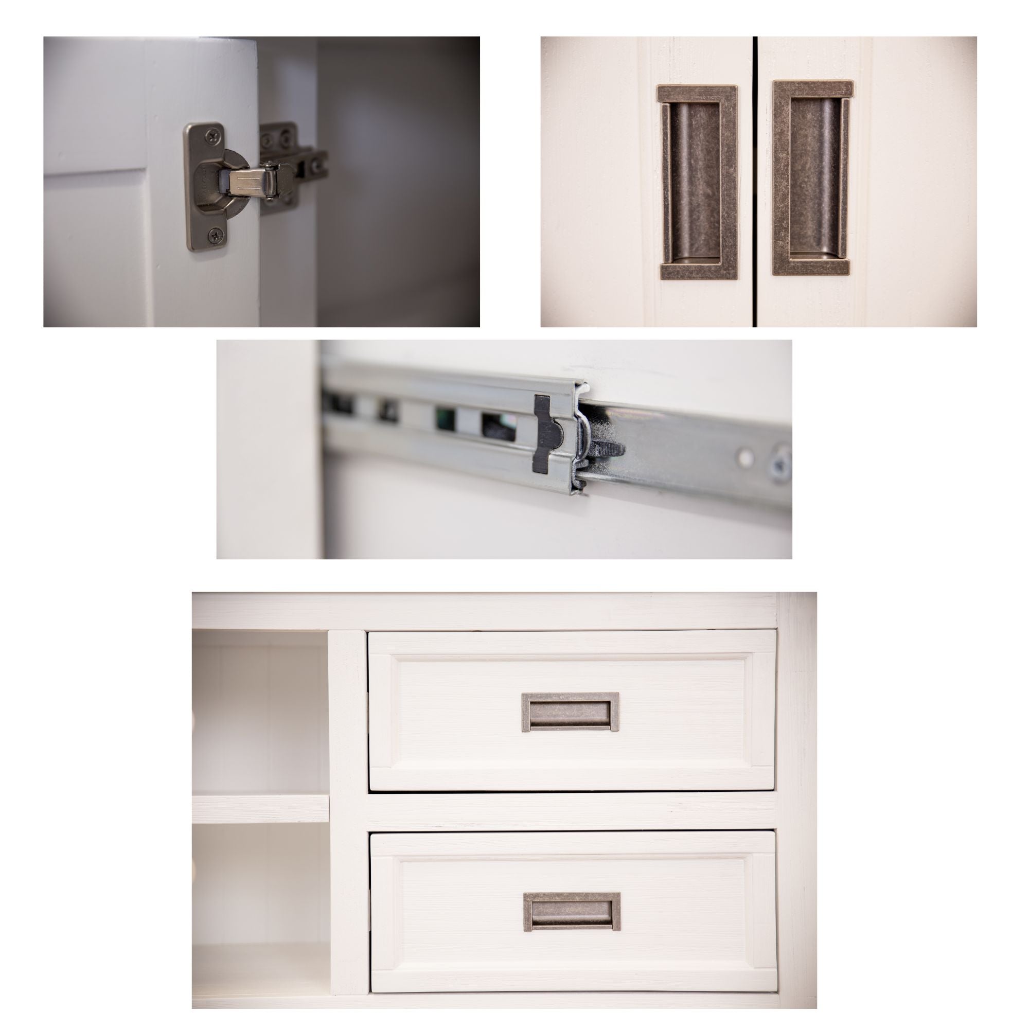 Laelia ETU Entertainment TV Unit 220cm 2 Door Solid Acacia Wood Coastal - White-Entertainment Units-PEROZ Accessories
