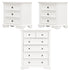 Celosia 2pc Bedside Tallboy 3pc Bedroom Set Nightstand Storage Cabinet - White-Furniture > Bedroom-PEROZ Accessories