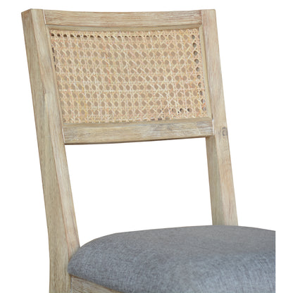 Grevillea Dining Chair Set of 2 Solid Acacia Timber Wood Rattan Furniture -Brown-Furniture &gt; Dining-PEROZ Accessories