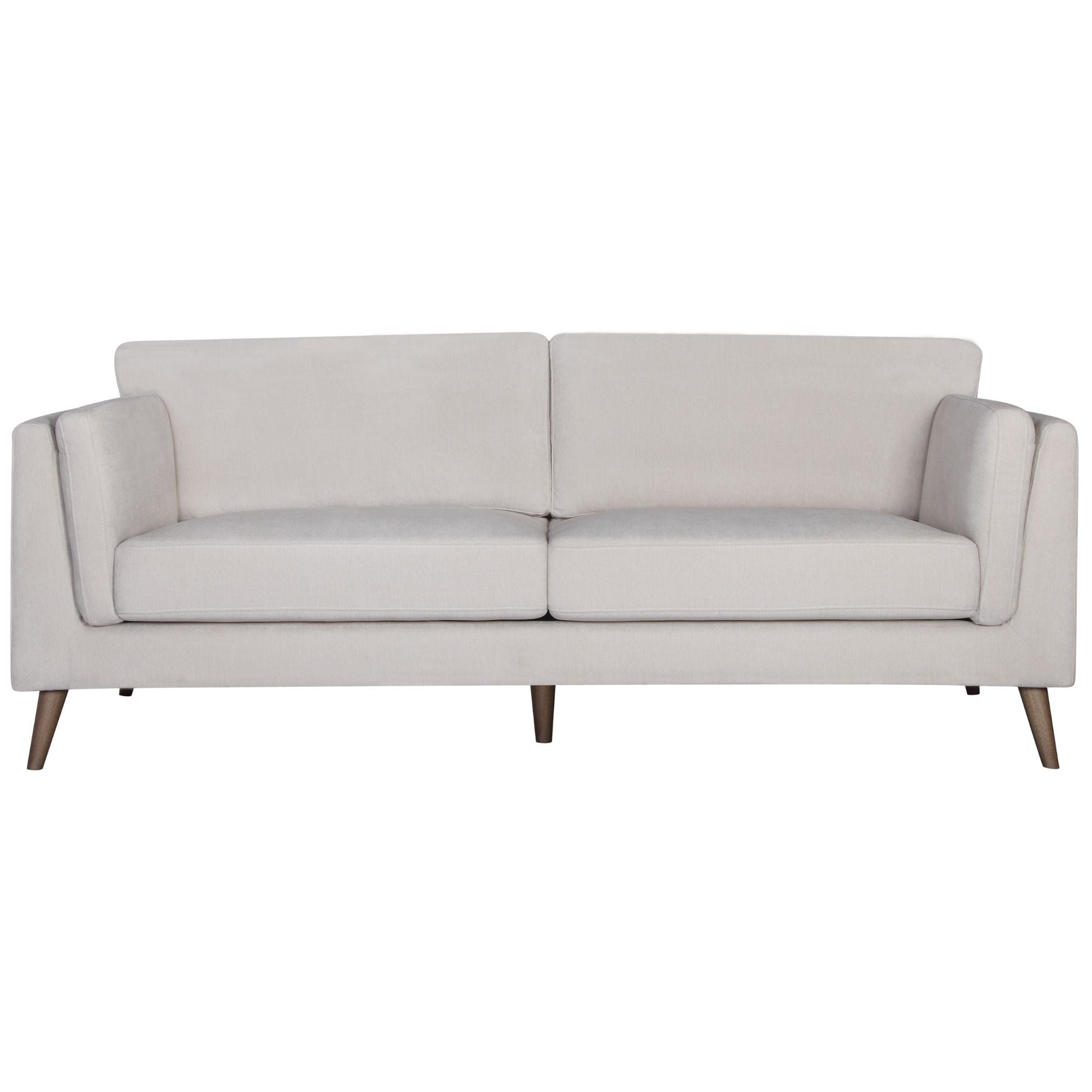 Nooa 3 Seater Sofa Fabric Uplholstered Lounge Couch - Stone-Furniture > Sofas-PEROZ Accessories