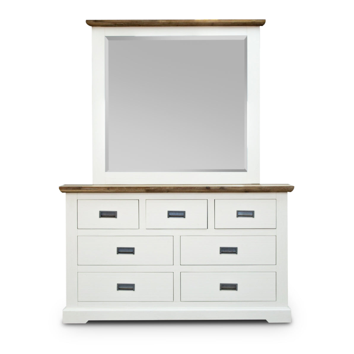 Orville Dresser Mirror 7 Chest of Drawers Tallboy Storage Cabinet - Multi Color-Furniture > Bedroom-PEROZ Accessories