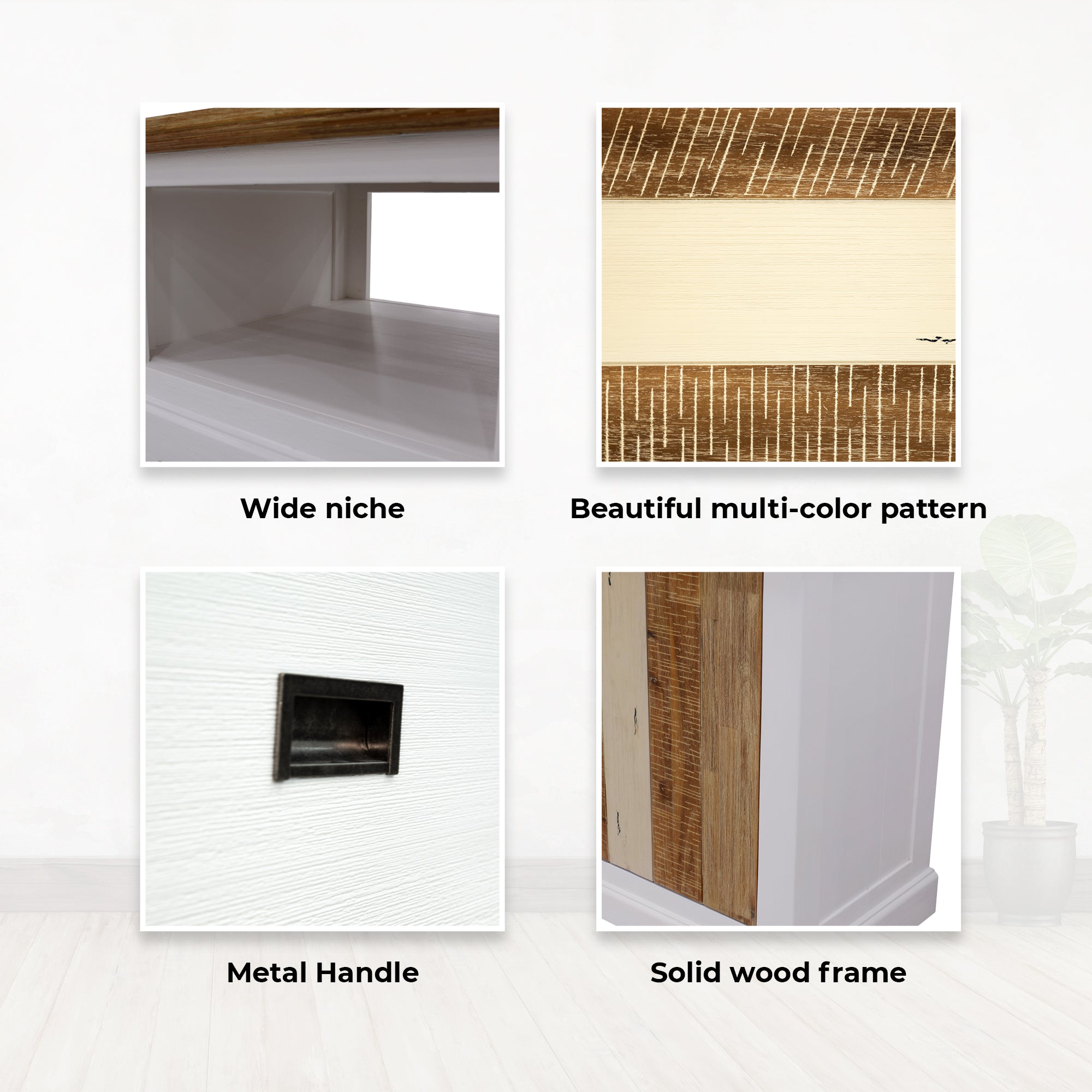 Orville Coffee Table 120cm 1 Drawer Solid Acacia Timber Wood - Multi Color-Furniture > Living Room-PEROZ Accessories