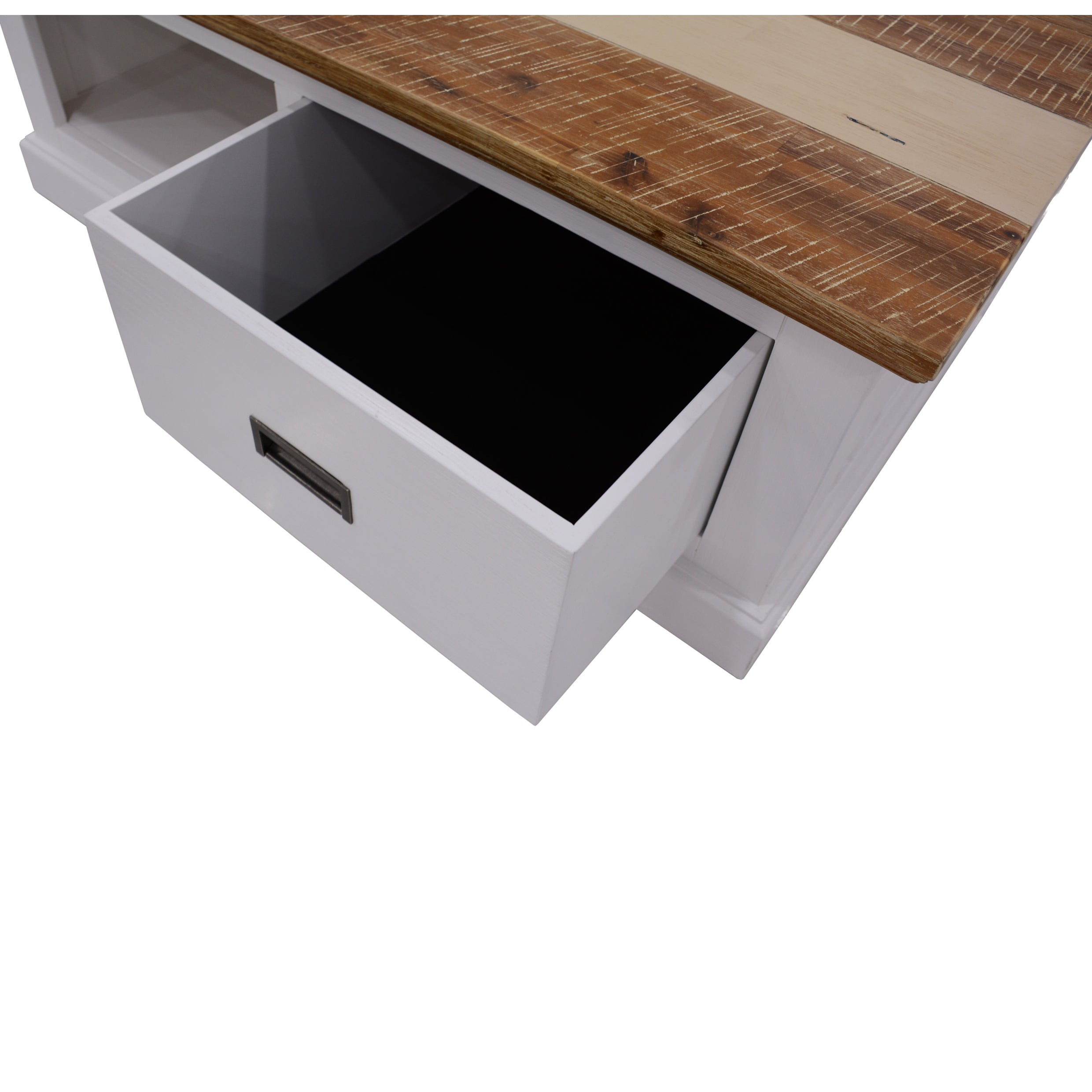 Orville Coffee Table 120cm 1 Drawer Solid Acacia Timber Wood - Multi Color-Furniture > Living Room-PEROZ Accessories