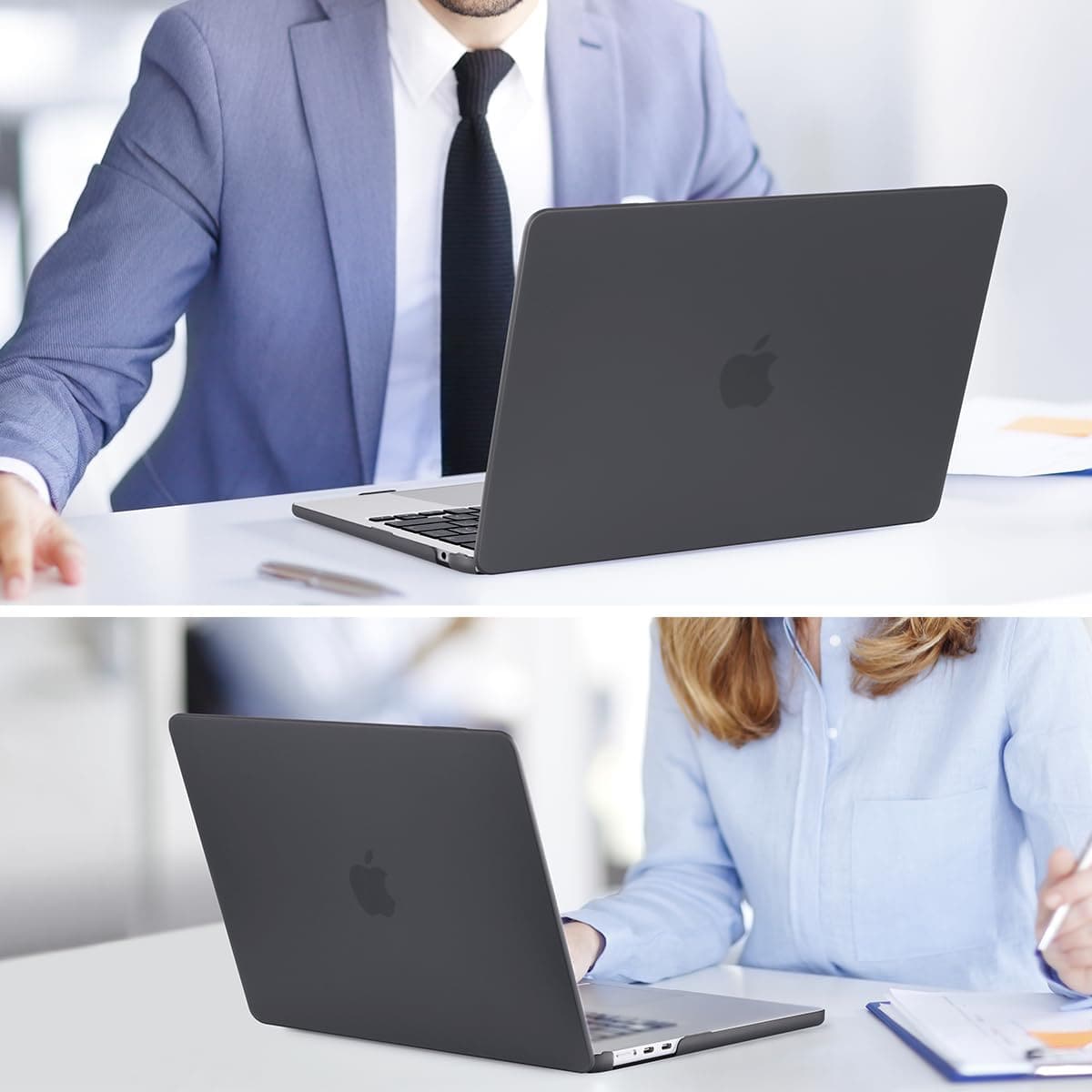 15 inch Air 2023 MacBook Air Matte Case A2941 M2 Chip Hard Shell Case Keyboard Cover Black-Electronics > Computer Accessories-PEROZ Accessories