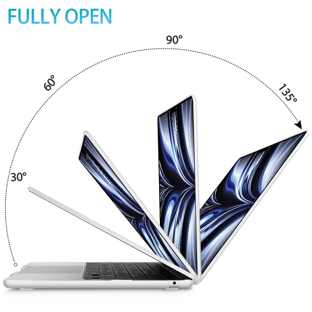 15 inch Air 2023 MacBook Air Matte Case A2941 M2 Chip Hard Shell Case Keyboard Cover White-Electronics > Computer Accessories-PEROZ Accessories