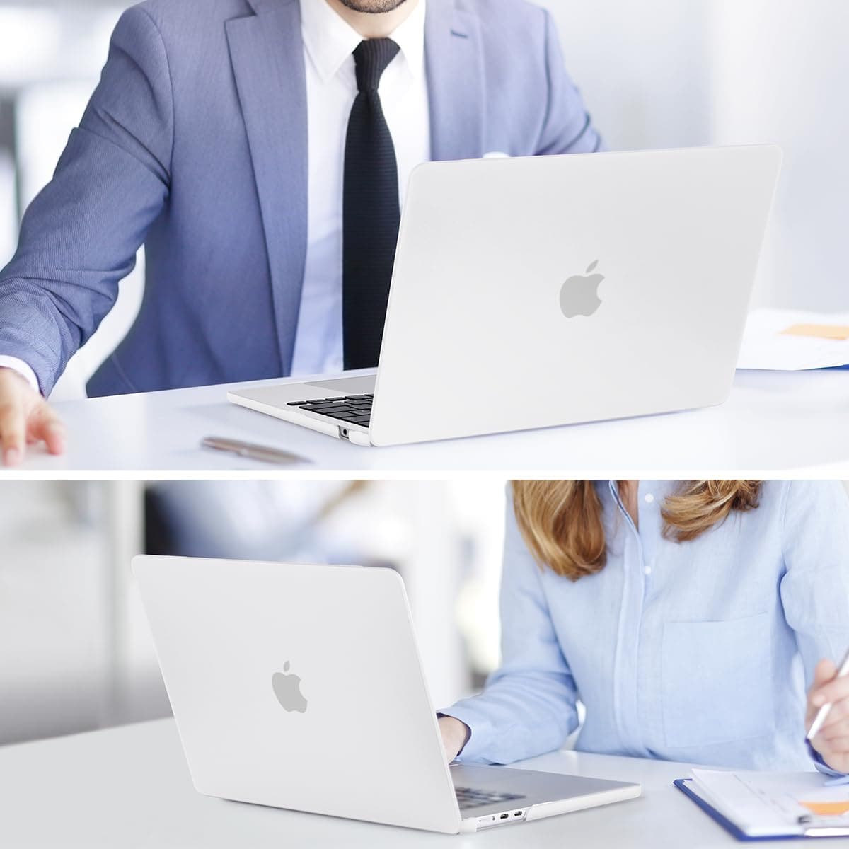 15 inch Air 2023 MacBook Air Matte Case A2941 M2 Chip Hard Shell Case Keyboard Cover White-Electronics > Computer Accessories-PEROZ Accessories