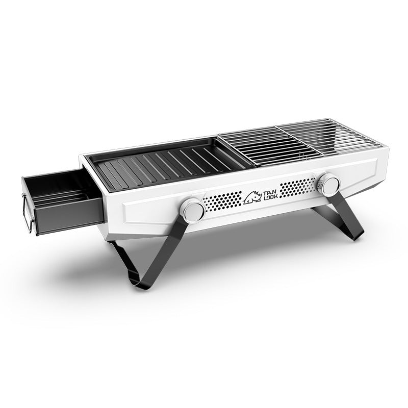 Foldable Portable Charcoal Frying Grill Grilling Outdoor Tabletop BBQ Grill For Camping Hiking Picnics-Appliances > Kitchen Appliances-PEROZ Accessories