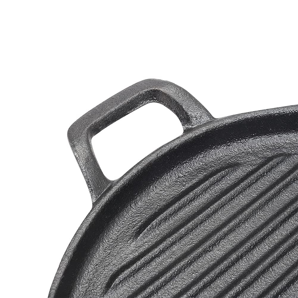 30cm Round Cast Iron Griddle Plate, BBQ Pan Cooking Griddle Grill for StoveF, Oven-Home & Garden > BBQ-PEROZ Accessories