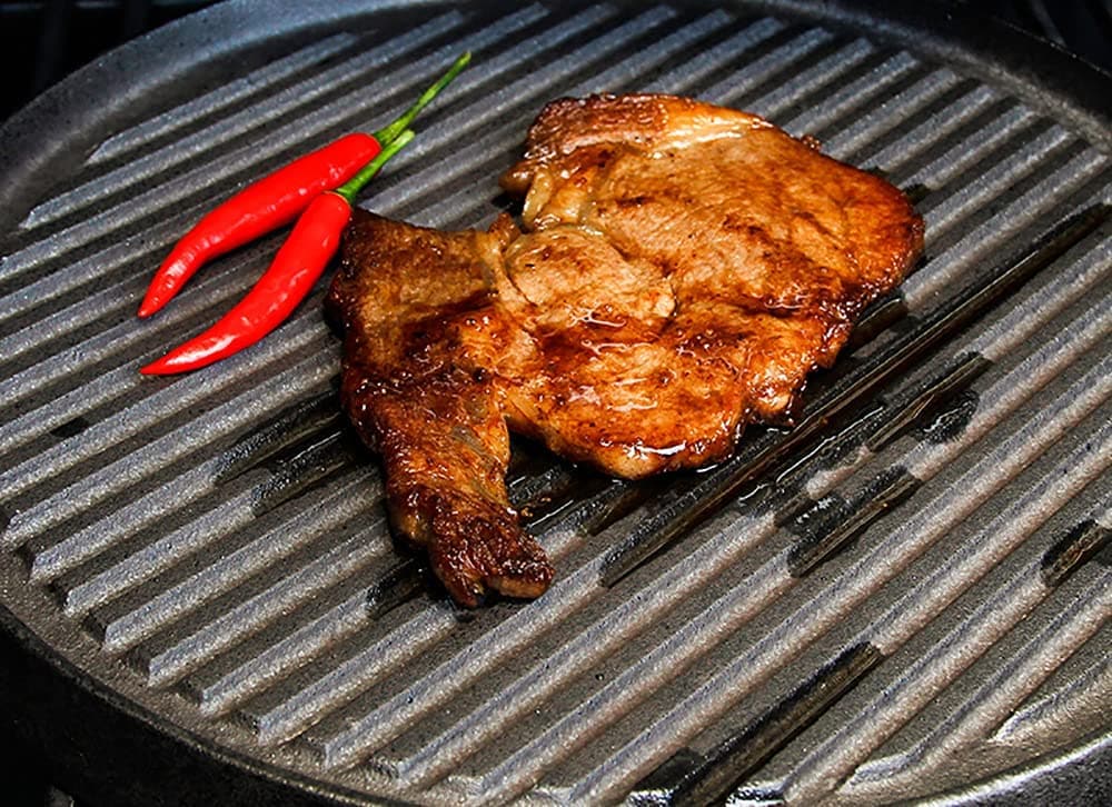 30cm Round Cast Iron Griddle Plate, BBQ Pan Cooking Griddle Grill for StoveF, Oven-Home & Garden > BBQ-PEROZ Accessories