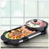 2 in 1 BBQ Barbecue Electronic Pan Grill Teppanyaki Hot Pot Hotpot Steamboat-Appliances > Kitchen Appliances-PEROZ Accessories