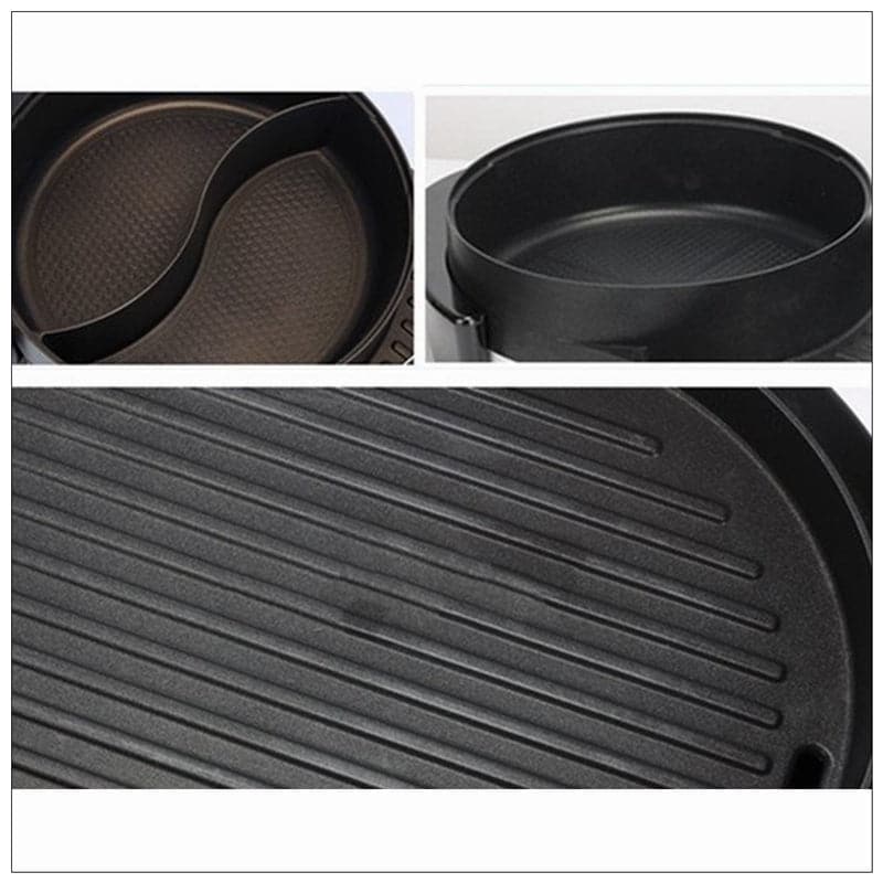 2 in 1 BBQ Barbecue Electronic Pan Grill Teppanyaki Hot Pot Hotpot Steamboat-Appliances &gt; Kitchen Appliances-PEROZ Accessories