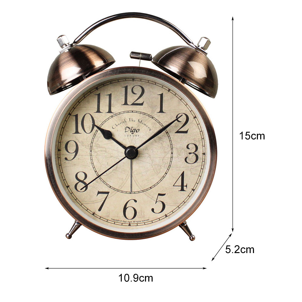 Dual Alarm Clock Twin Bell Alarm Clock, Bedroom Table Desk Alarm Clock Backlight-Home & Garden > Decor-PEROZ Accessories