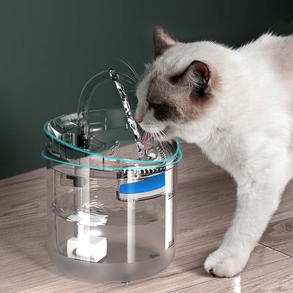 Cat Dog Water Fountain Pet Water Dispenser 1.8L Automatic Drinking Fountain for Cats Kitty Indoor-Pet Care > Cat Supplies-PEROZ Accessories