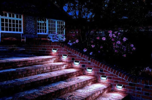 Solar Step Light – Warm White with Silver Case-Home & Garden > Garden Lights-PEROZ Accessories
