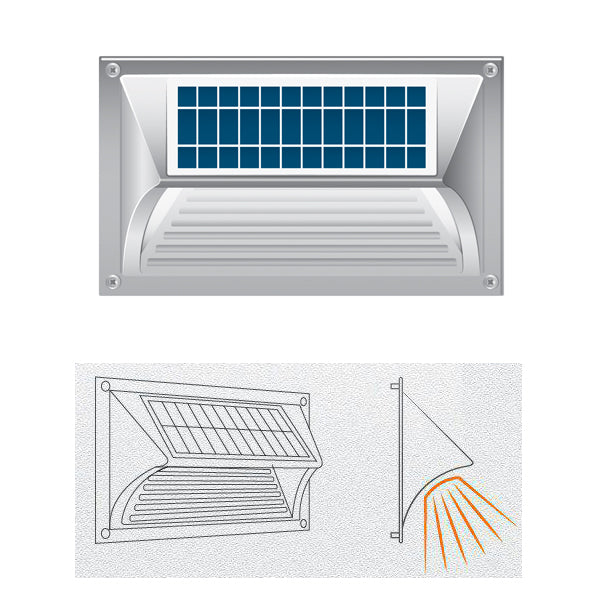 Solar Step Light – Warm White with Silver Case-Home & Garden > Garden Lights-PEROZ Accessories