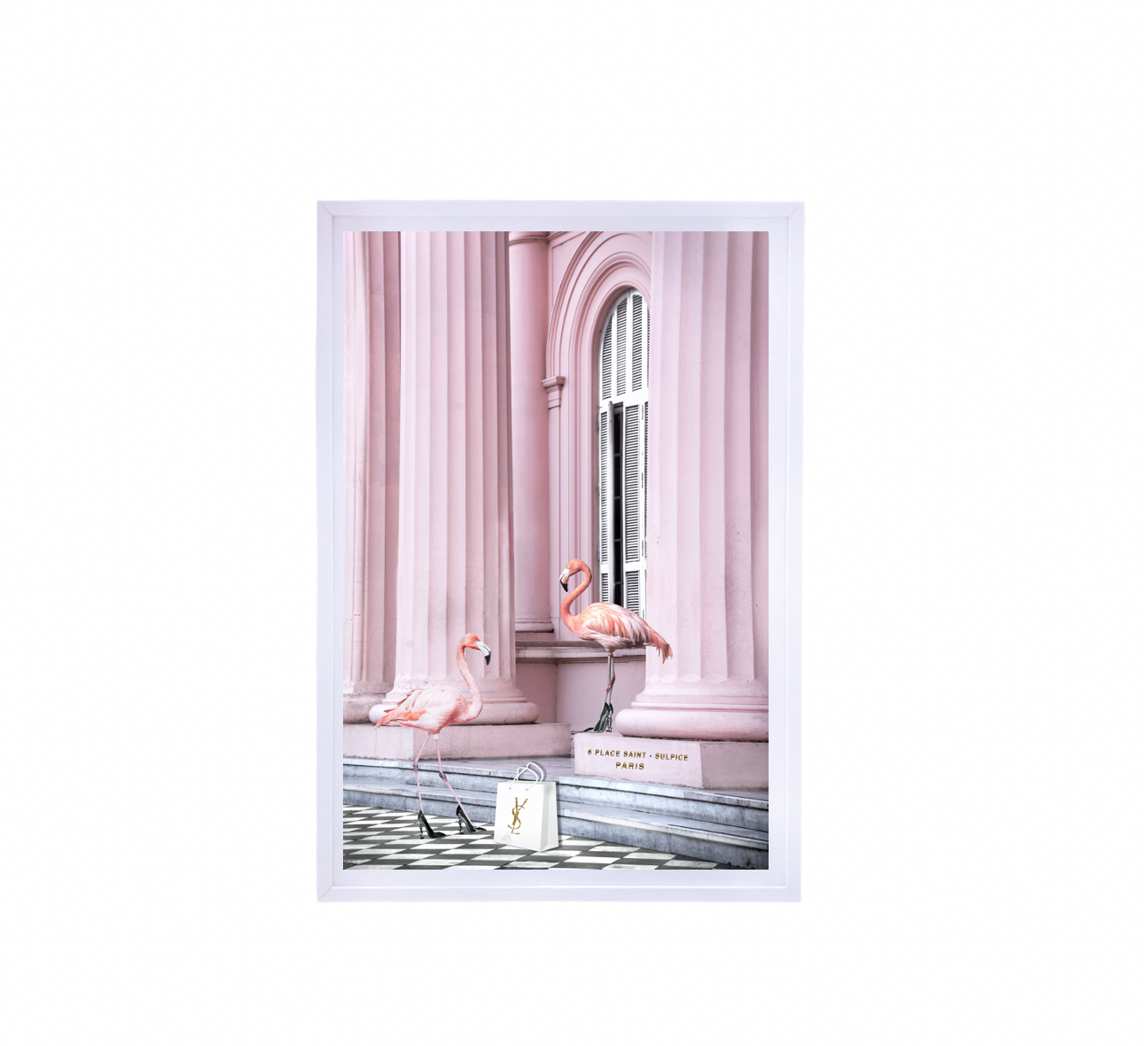 Interior Ave - Saint Pink - 90cm x 60cm White Framed Artwork-Wall Art-PEROZ Accessories