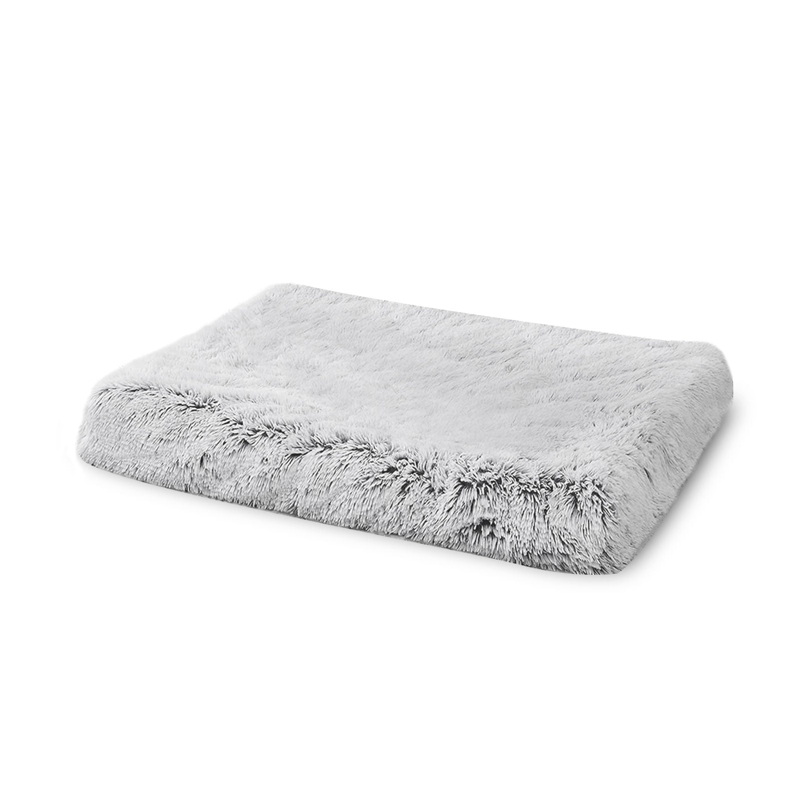Pet Dog Crate Cage Kennel Bed Mat Sleeping Pad Fluffy Plush Soft Washable Bed L-Pet Beds-PEROZ Accessories