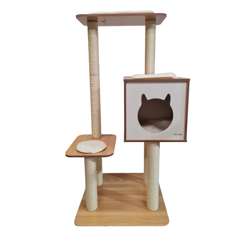 Petwiz 122cm Premium Wooden Laminate Sisal Post Cat Scratching Tree-Cat Trees-PEROZ Accessories