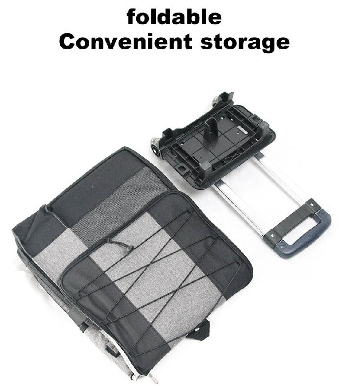 Cooler Picnic Bag Trolley Thermally Insulated - 36L - 60 cans - Grey - Drinks Food Cool Bag Rainproof-Outdoor > Picnic-PEROZ Accessories
