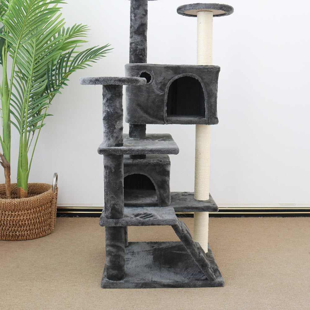 CATIO Chipboard Flannel Cat Scratching Tree - Abstract Deluxe 50x50x127cm-Pet Care > Toys-PEROZ Accessories