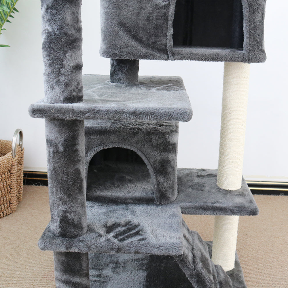CATIO Chipboard Flannel Cat Scratching Tree - Abstract Deluxe 50x50x127cm-Pet Care > Toys-PEROZ Accessories