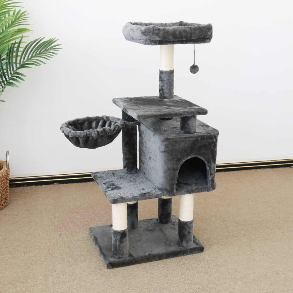 CATIO Chipboard Flannel Cat Scratching Tree - Abode 112cm-Pet Care > Toys-PEROZ Accessories