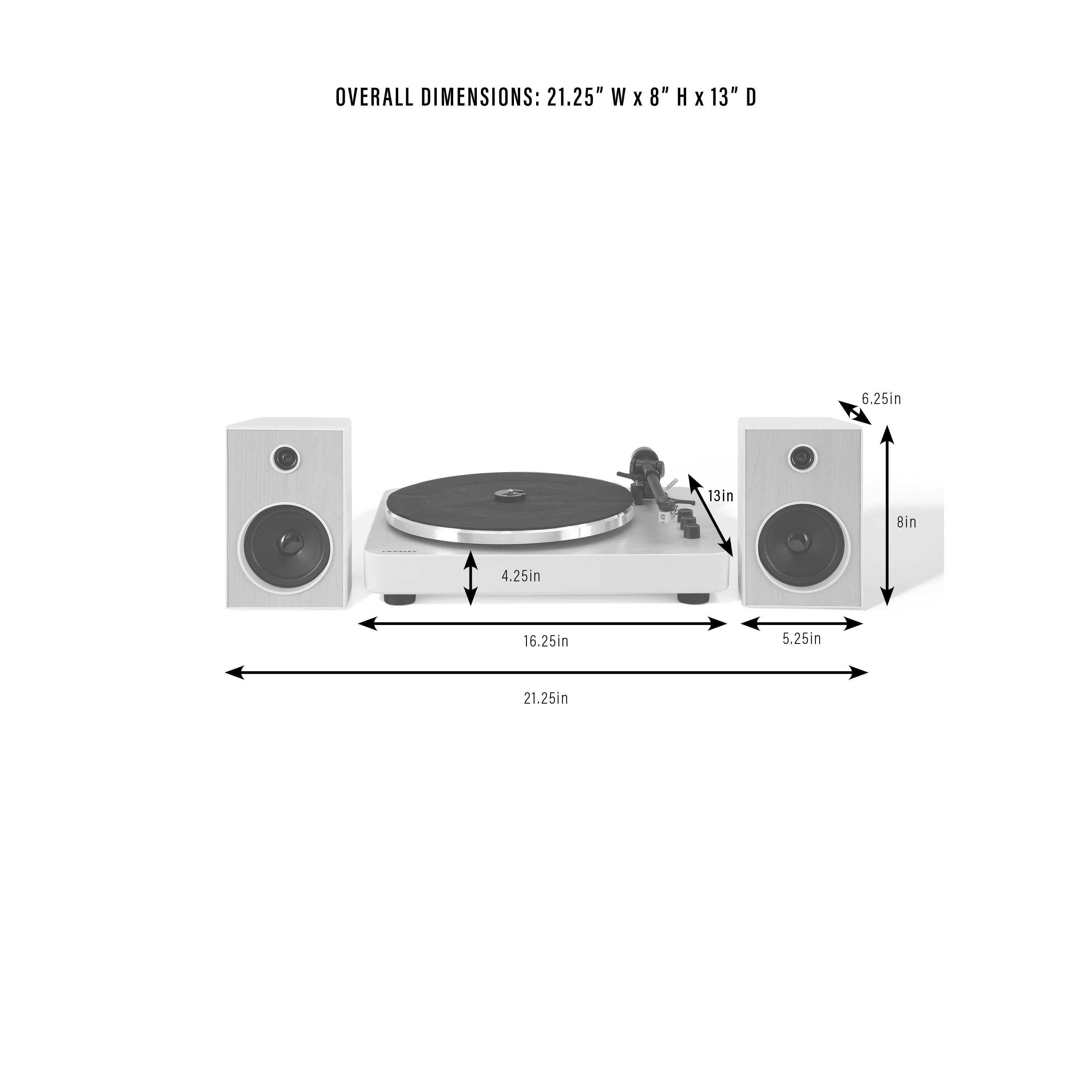 Crosley T170 Shelf System - White-Audio & Video > Musical Instrument & Accessories-PEROZ Accessories