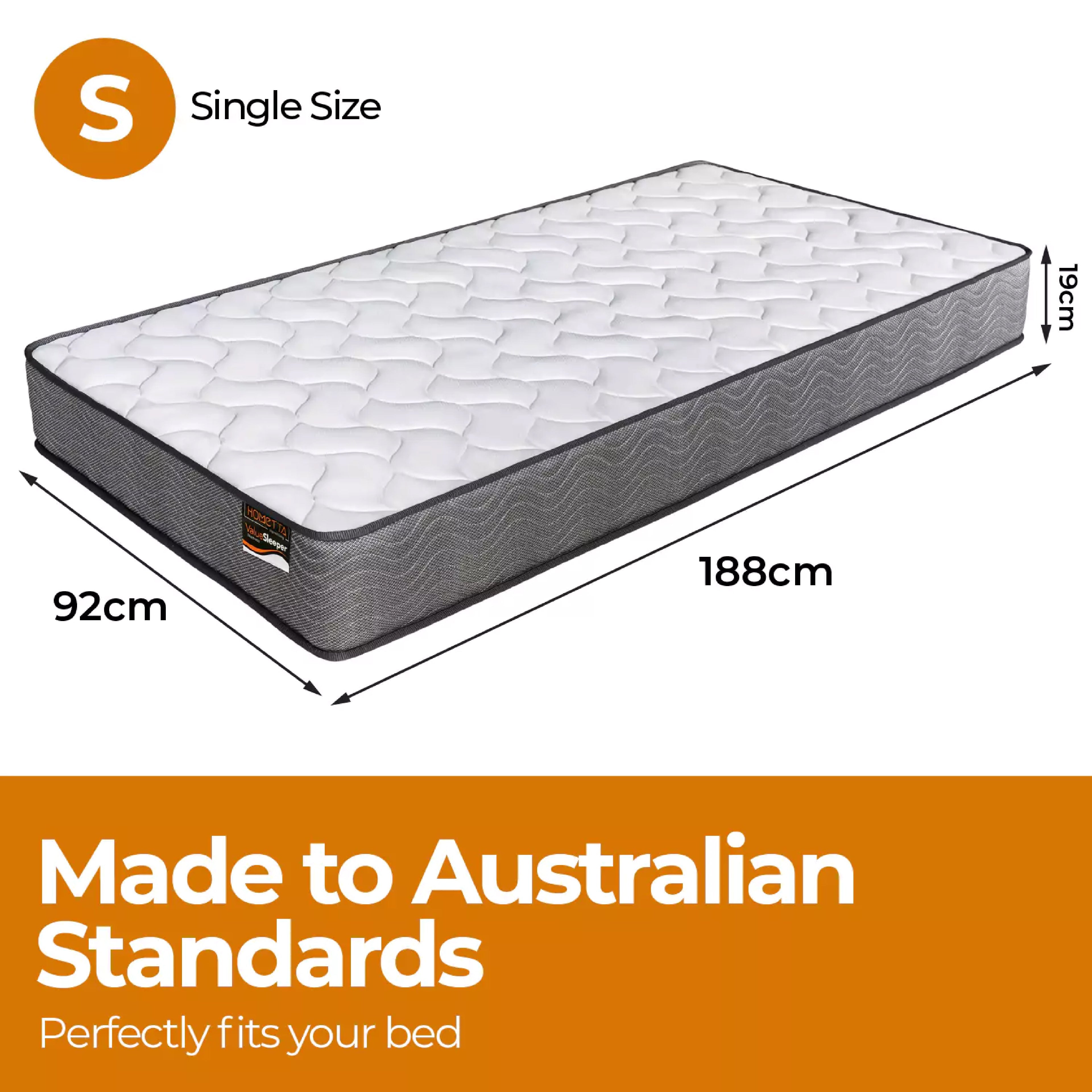 ValueSleeper 3-Zone Orthopaedic Pocket Spring Single Mattress-Furniture > Mattresses-PEROZ Accessories