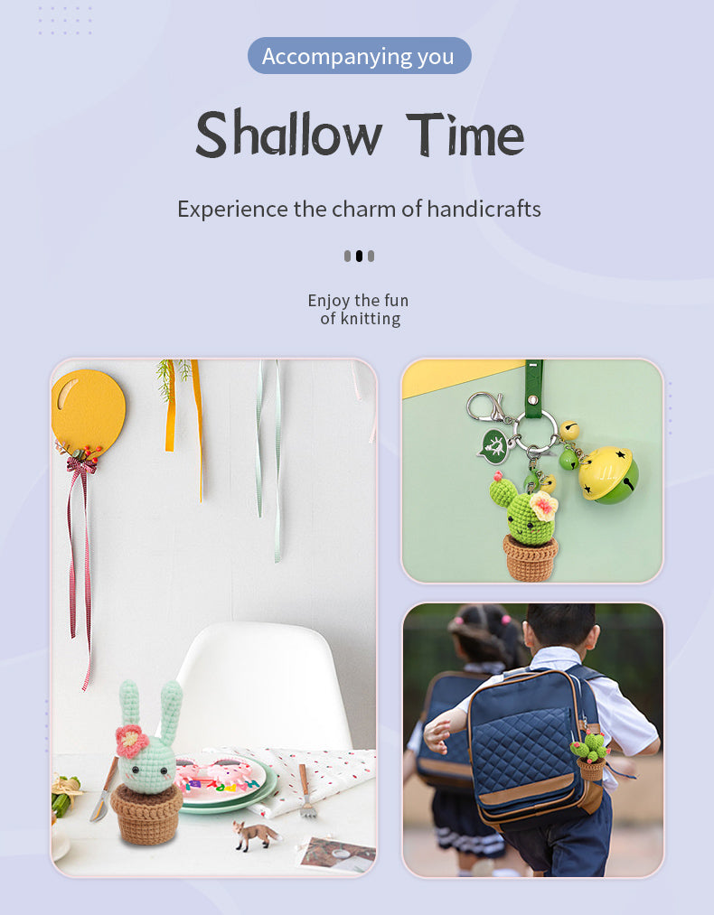 Beginners Crochet Kit, DIY 6PC Cactus Kit, Complete Knitting Kit with Video-Gift & Novelty > Games-PEROZ Accessories