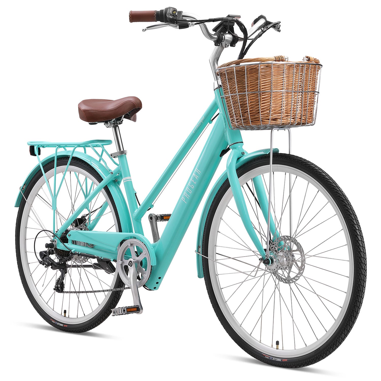 Progear Bikes E-Classique Vintage E-Bike 700c*17" in Seaform-Sports & Fitness > Bikes & Accessories-PEROZ Accessories