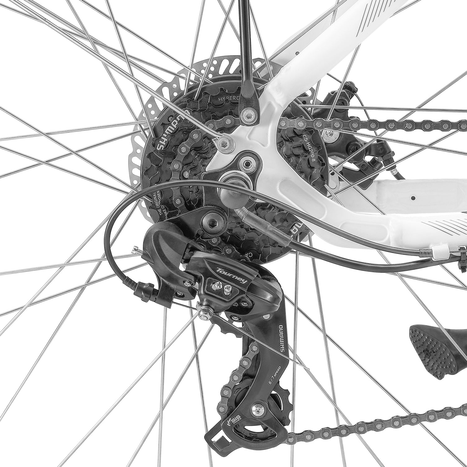 Progear Bikes E-Sierra Hybrid E-Bike Ladies 700c*17" in Whisper White-Sports & Fitness > Bikes & Accessories-PEROZ Accessories