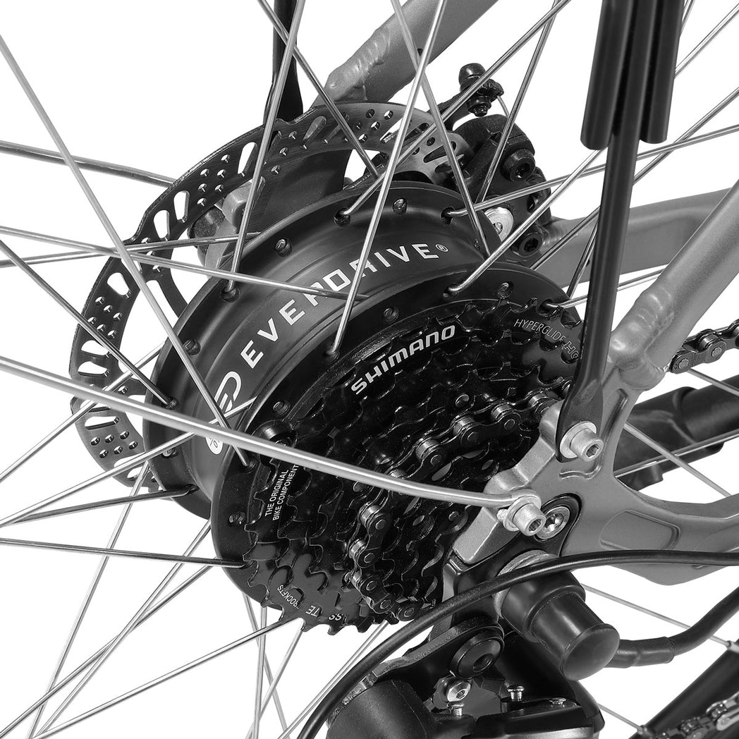 Progear Bikes E-Sierra Hybrid E-Bike Mens 700c*18" in Shadow-Sports & Fitness > Bikes & Accessories-PEROZ Accessories