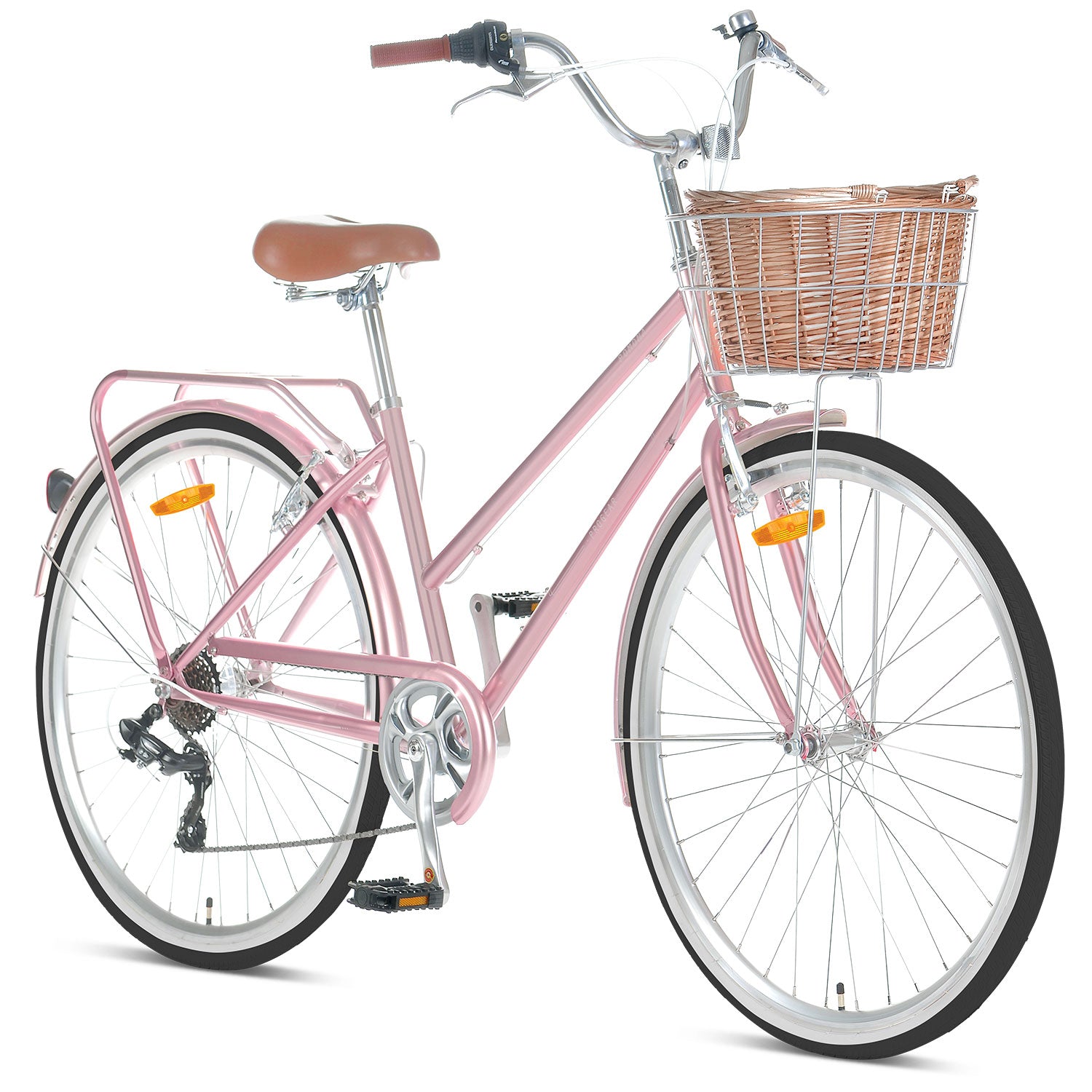 Progear Bikes Pomona Retro/Vintage Ladies Bike 700c*17" in Rose Gold-Sports & Fitness > Bikes & Accessories-PEROZ Accessories