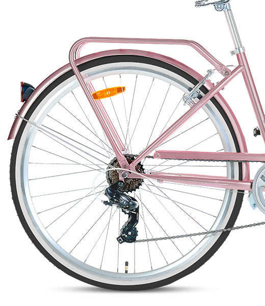 Progear Bikes Pomona Retro/Vintage Ladies Bike 700c*17" in Rose Gold-Sports & Fitness > Bikes & Accessories-PEROZ Accessories