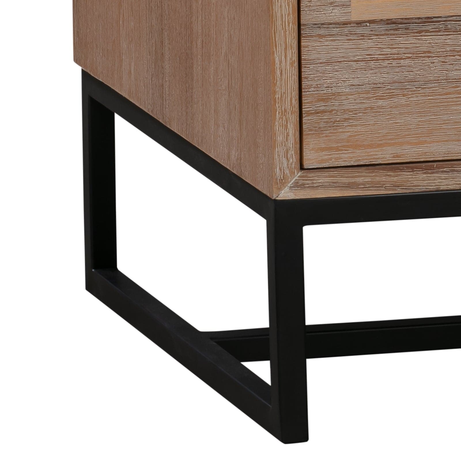 4 Pieces Bedroom Suite made in Solid Wood Acacia Veneered King Size Oak Colour 1X Bed, 2X Bedside Table & 1X Tallboy-Furniture > Bedroom-PEROZ Accessories
