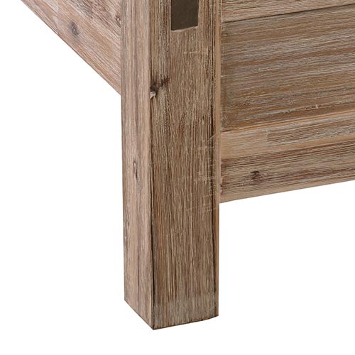 Queen size Bed Frame in Solid Acacia Veneered Medium High Headboard in Oak-Furniture > Bedroom-PEROZ Accessories