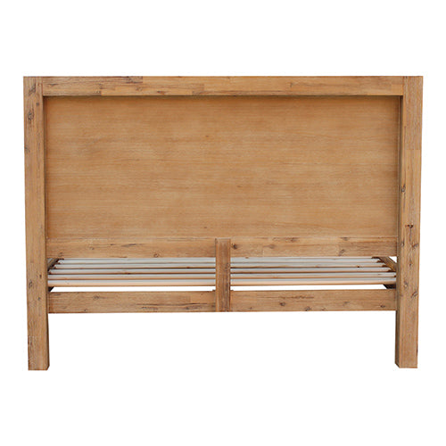 Bed Frame Double Size in Solid Wood Veneered Acacia Bedroom Timber Slat in Oak-Furniture > Bedroom-PEROZ Accessories