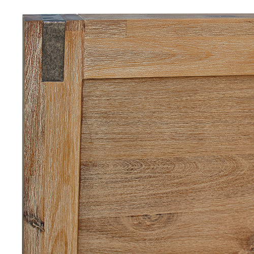 Bed Frame King Size in Solid Wood Veneered Acacia Bedroom Timber Slat in Oak-Furniture > Bedroom-PEROZ Accessories