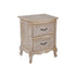 Bedside Table Oak Wood Plywood Veneer White Washed Finish Storage Drawers-Furniture > Bedroom-PEROZ Accessories