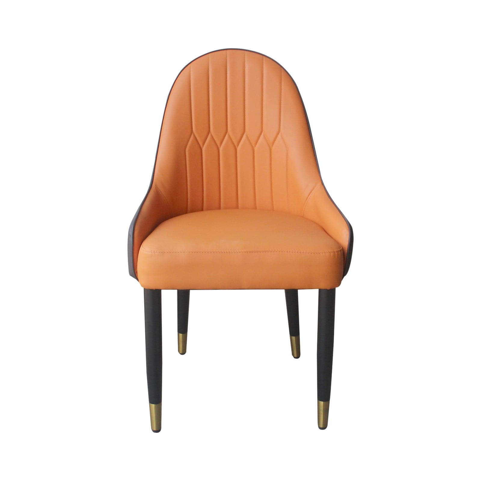 2X Dining Chairs Orange Colour Premium Leatherette Carbon Steel Frame Firm Support-Furniture > Dining - Peroz Australia - Image - 2