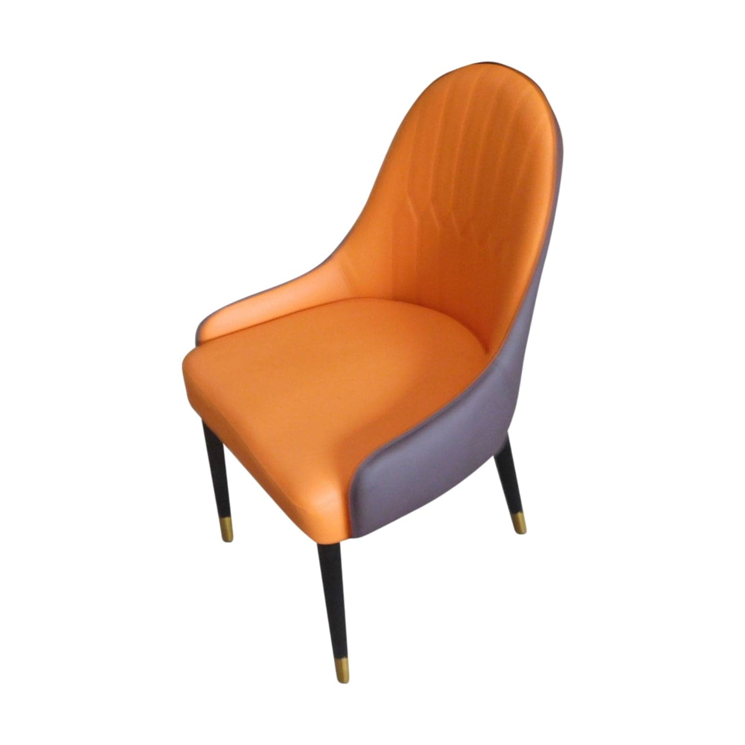 2X Dining Chairs Orange Colour Premium Leatherette Carbon Steel Frame Firm Support-Furniture > Dining - Peroz Australia - Image - 3