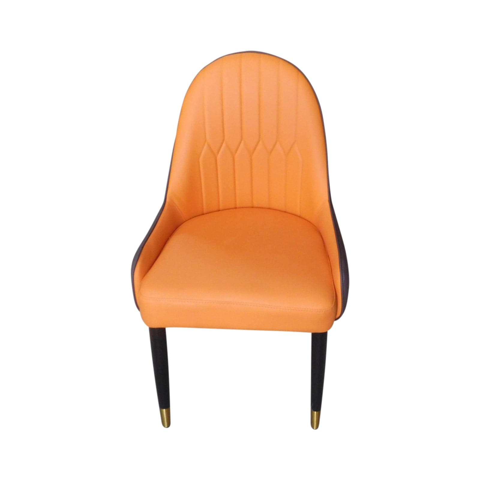2X Dining Chairs Orange Colour Premium Leatherette Carbon Steel Frame Firm Support-Furniture > Dining - Peroz Australia - Image - 4