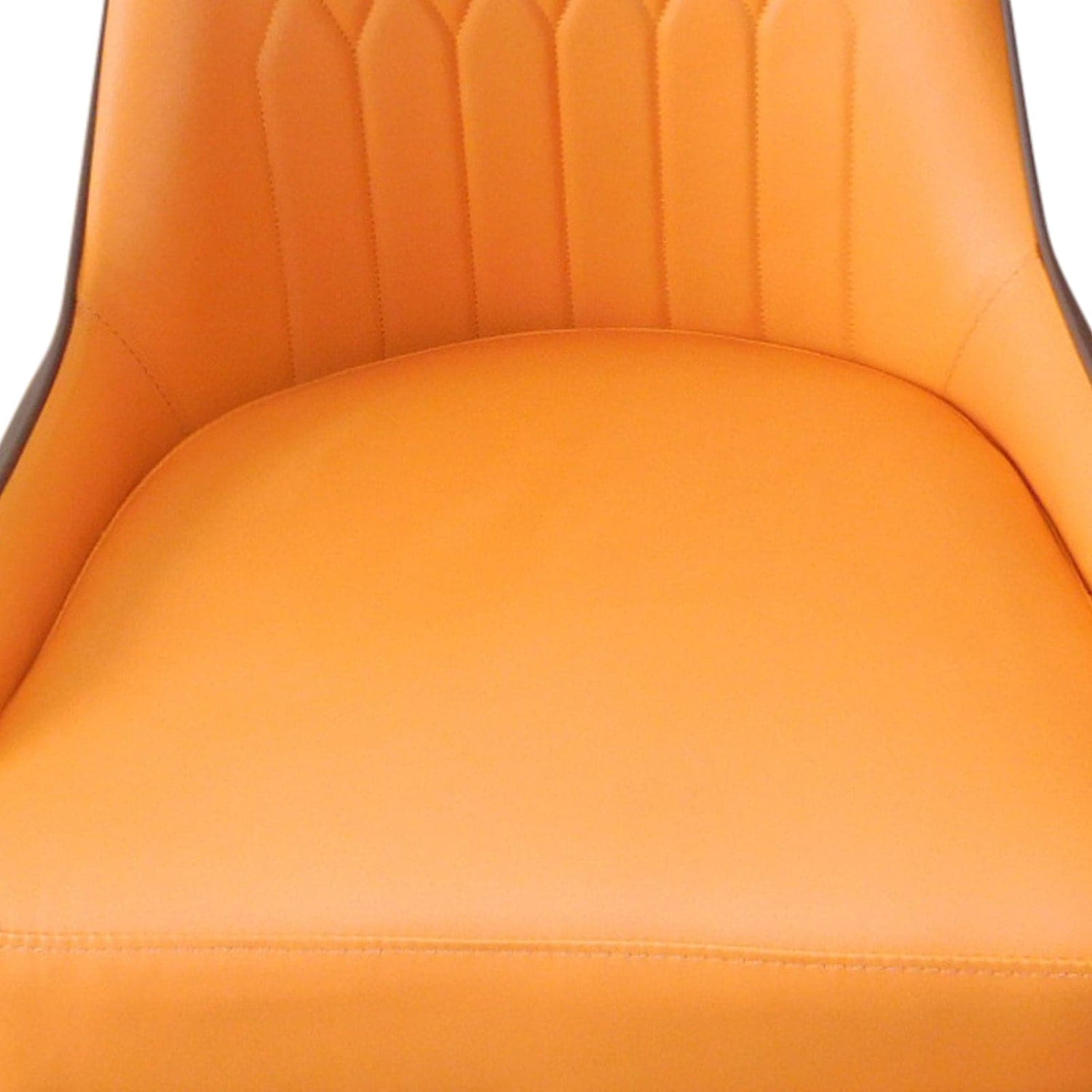 2X Dining Chairs Orange Colour Premium Leatherette Carbon Steel Frame Firm Support-Furniture > Dining - Peroz Australia - Image - 9