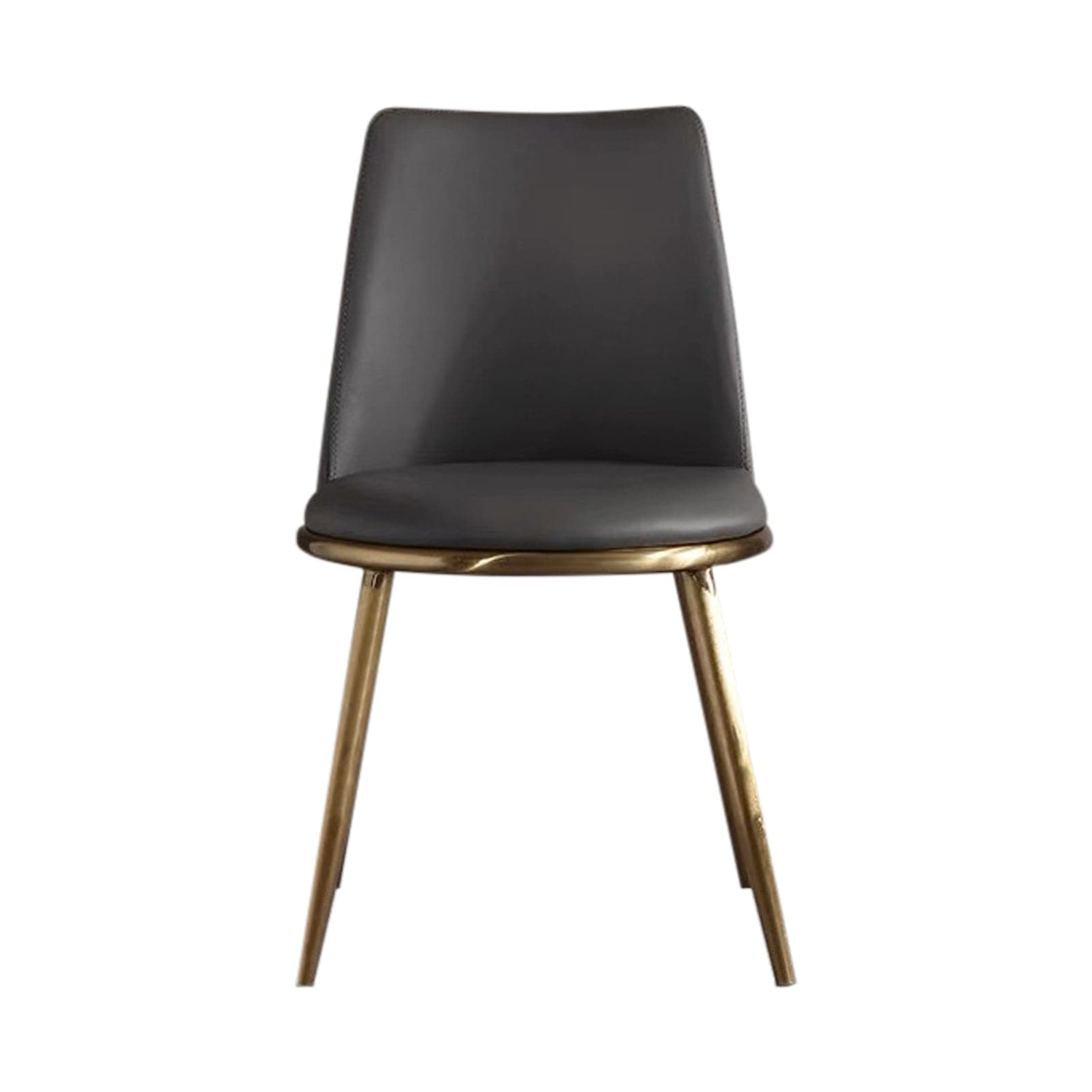 6X Dining Chairs Black Leatherette Seat Golden Frame Tripod Legs Stainless Steel Firm Support-Furniture > Dining - Peroz Australia - Image - 2