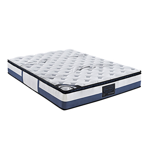King Single Mattress Latex Pillow Top Pocket Spring Foam Medium Firm Bed-Furniture > Mattresses-PEROZ Accessories