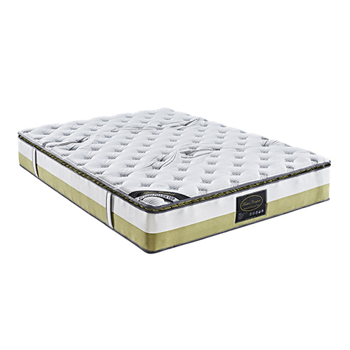 Queen Mattress Memory Pillow Top Pocket Spring Foam Medium Firm Bed-Furniture > Mattresses-PEROZ Accessories