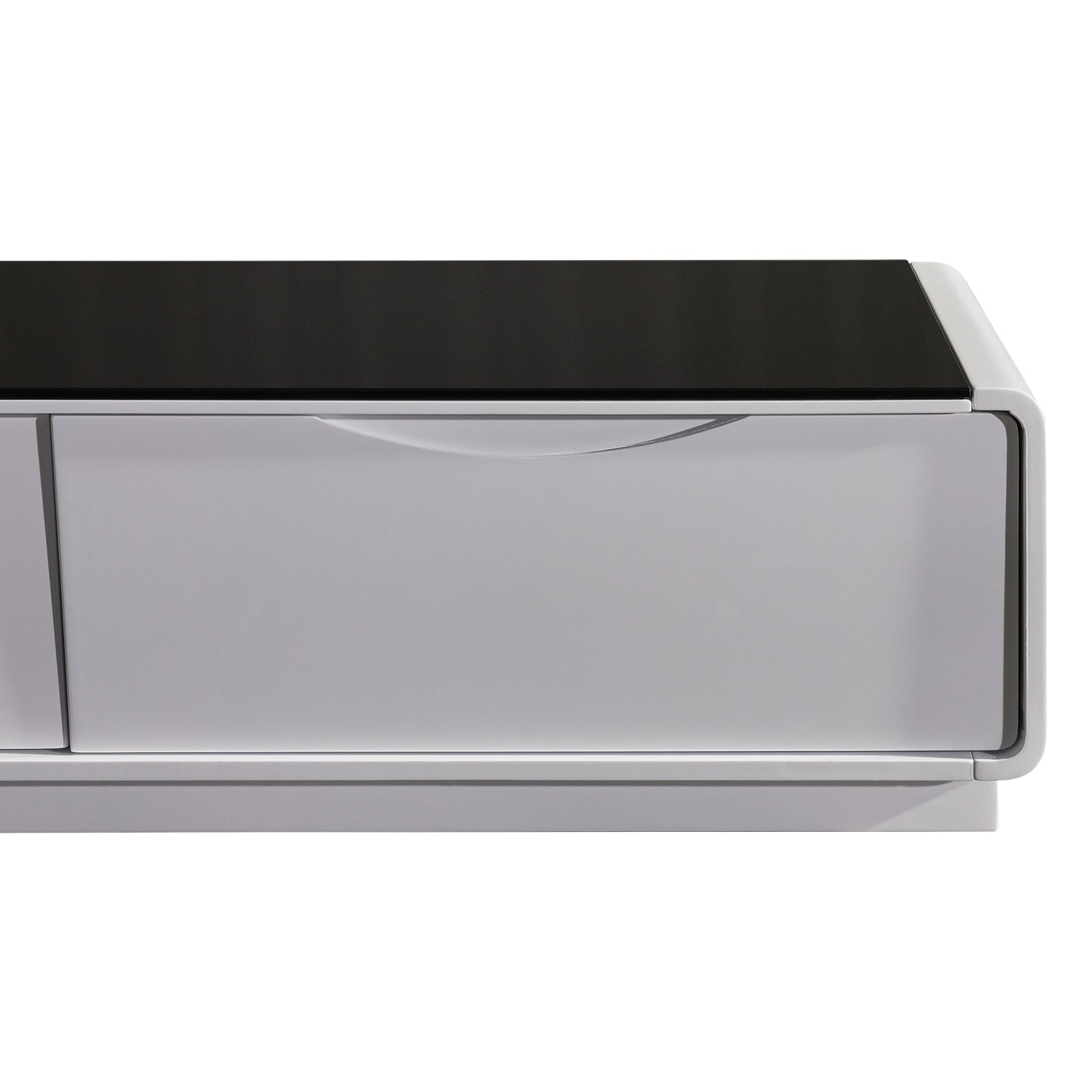 TV Cabinet with 3 Storage Drawers With High Glossy Assembled Entertainment Unit in Black & White colour-Entertainment Unit-PEROZ Accessories