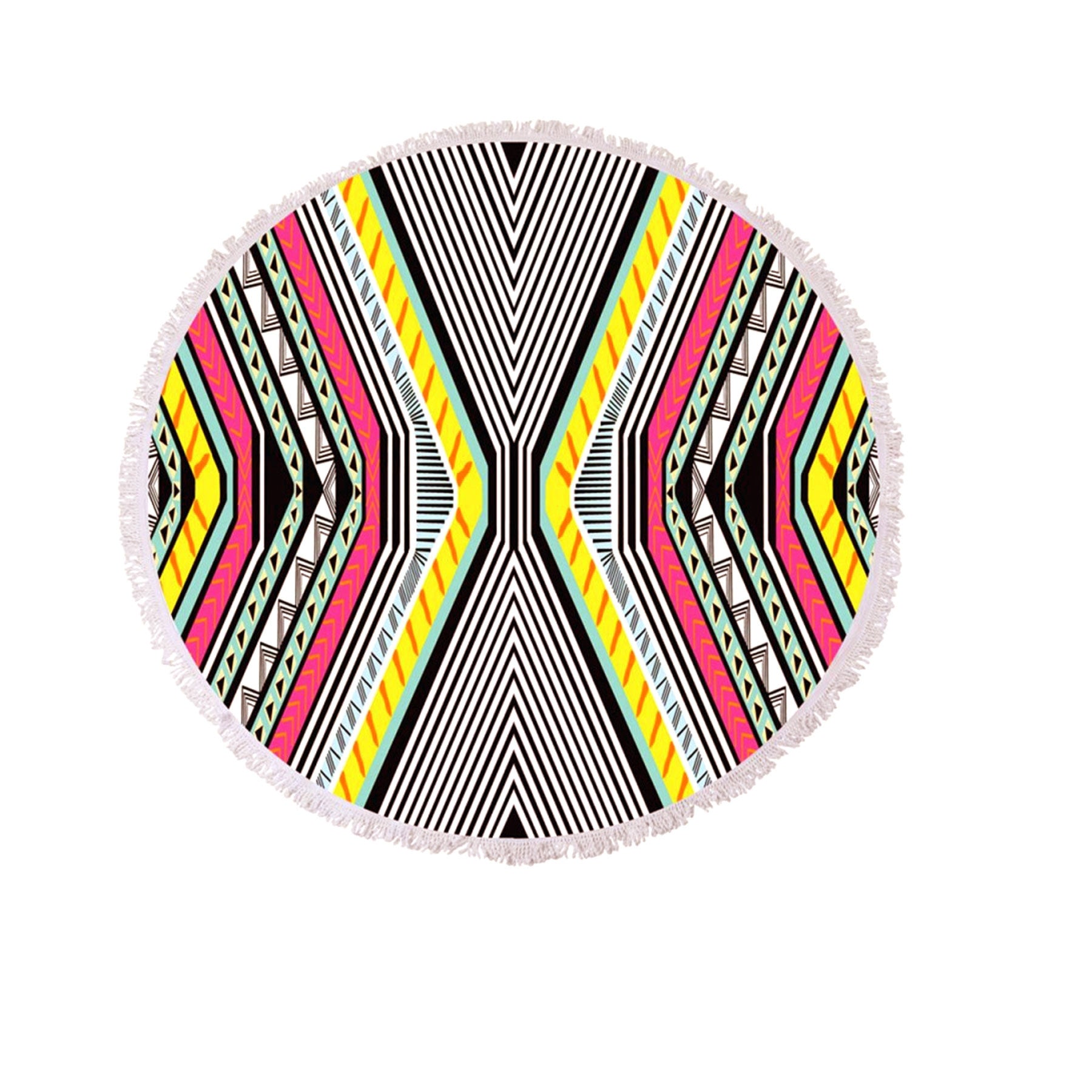 Cotton Round Beach Towel Ellie-Home & Garden > Bathroom Accessories-PEROZ Accessories